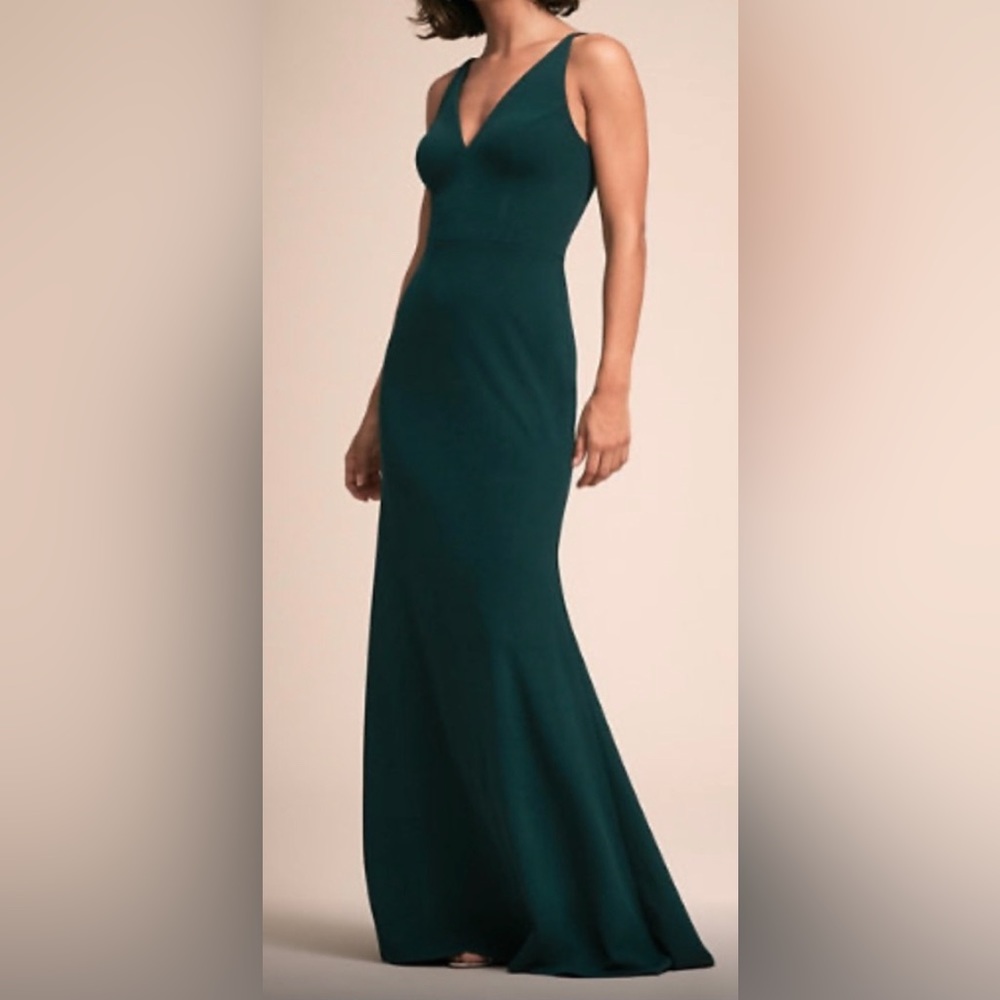 BHLDN Jones dress in dark emerald. Size 4
